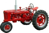 Red Tractor Embossed Metal Sign