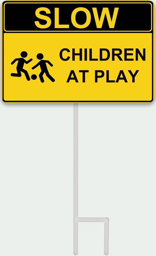 Slow Children At Play Staked Sign