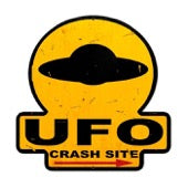 UFO Crash Site Embossed Metal Sign