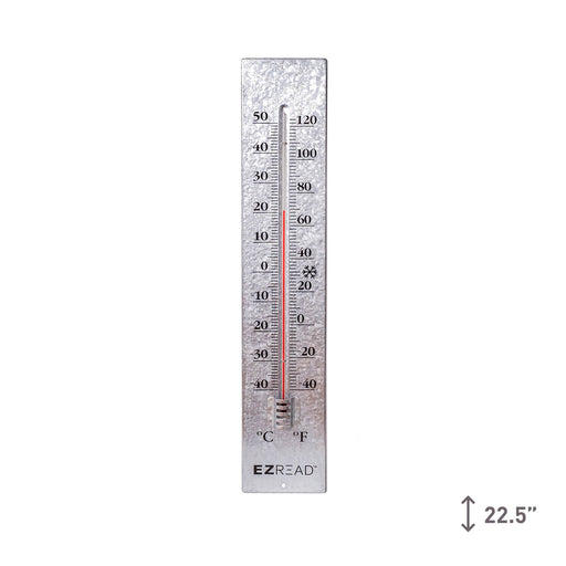 EzRead Indoor/Outdoor Thermometer With Bracket, 9, White - CountryMax